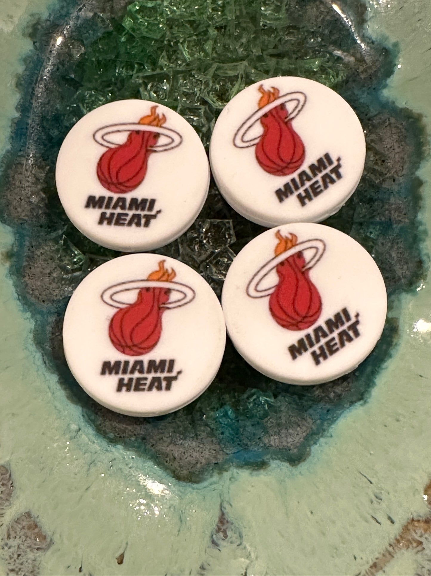 Miami Heat focal bead / basketball