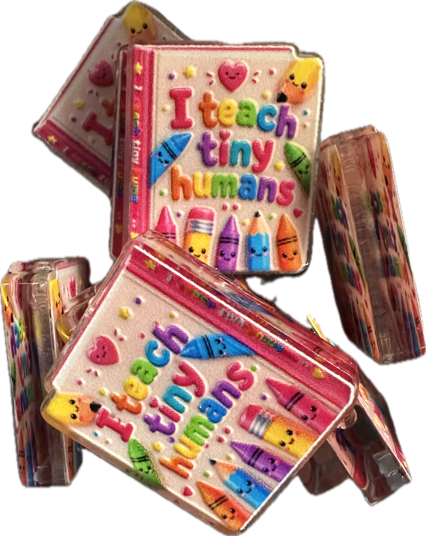 Teacher acrylic focal bead- set of 2/ focal bead/ pen beading / keychain bead/ pre K - kindergarten- elementary school-VPK- teaching