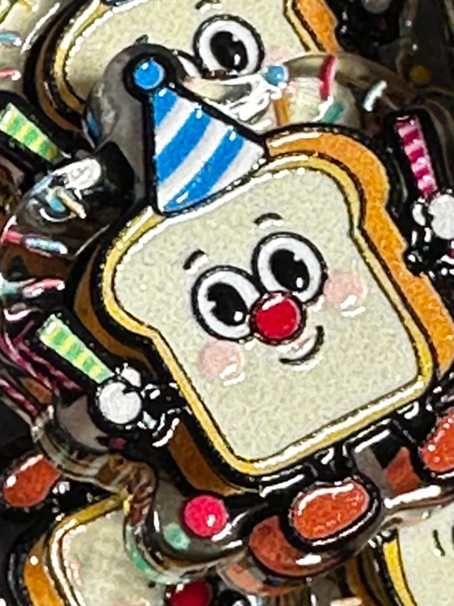 Birthday party acrylic focal bead- set of 2/ focal bead/ pen beading / keychain bead/