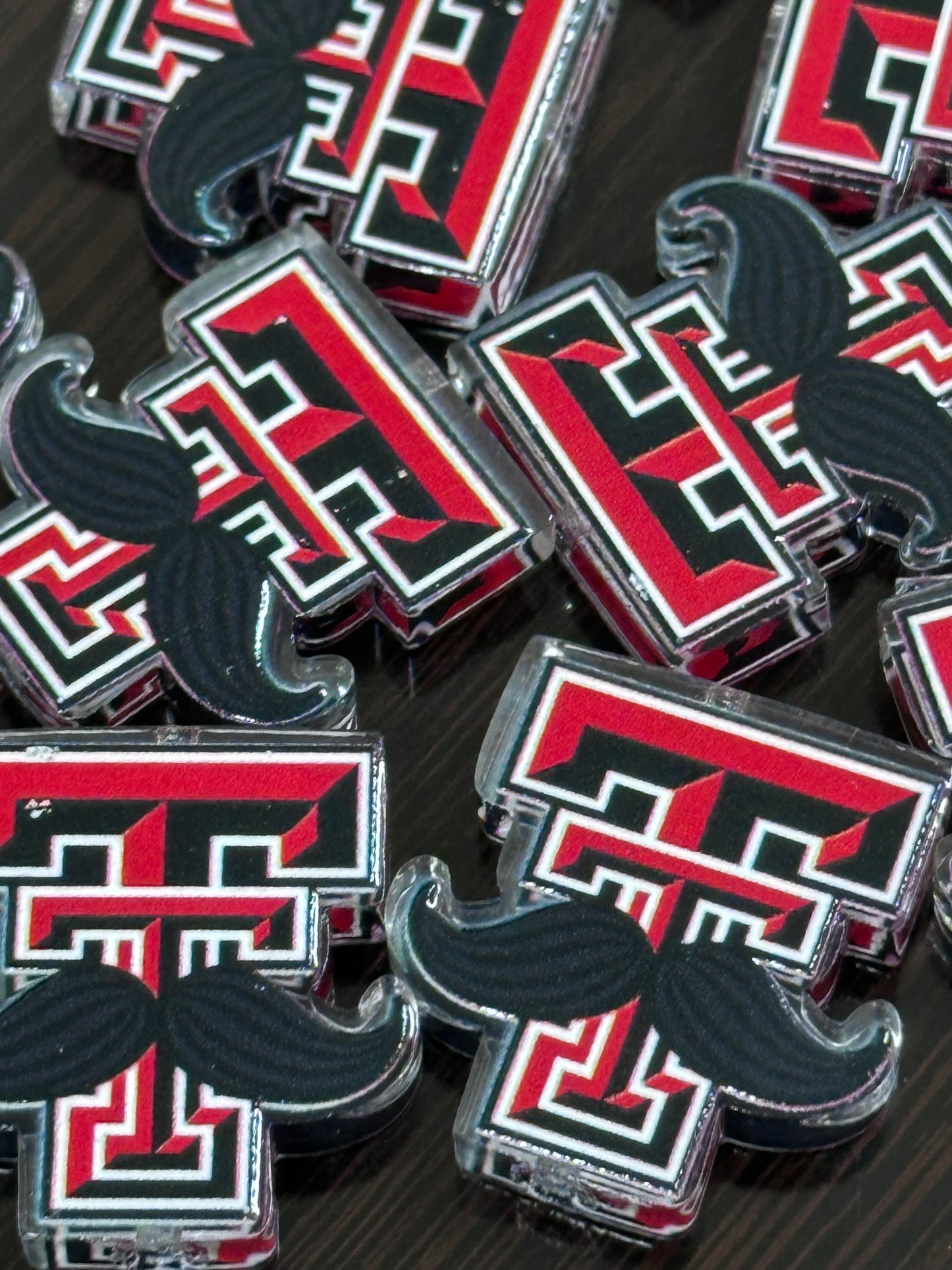 Texas acrylic focal bead- set of 2/ focal bead/ pen beading / keychain bead