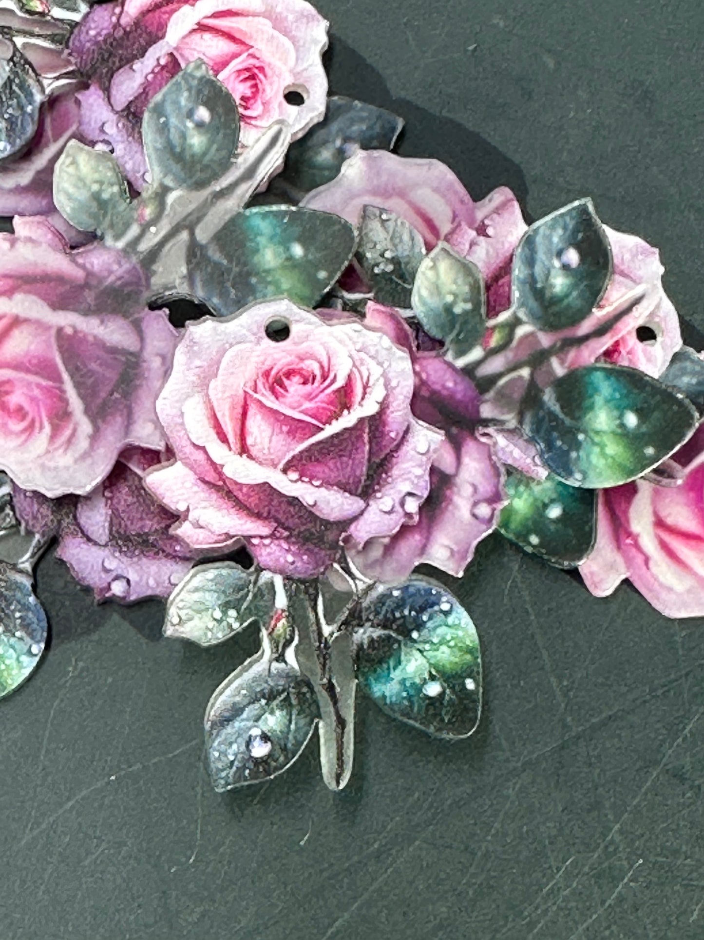 Rose Acrylic Pendants – Flower charms for DIY Crafts (Set of 5)
