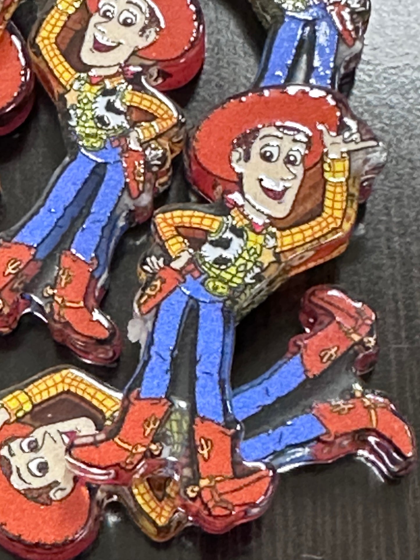 Cowboy acrylic focal bead- set of 2/ focal bead/ pen beading / keychain bead /