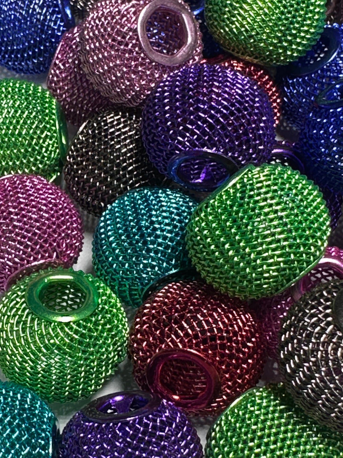 Metal spacer beads/ jewelry/ beadable pen beads/ keychain bead/ DIY/ approximately 12mm