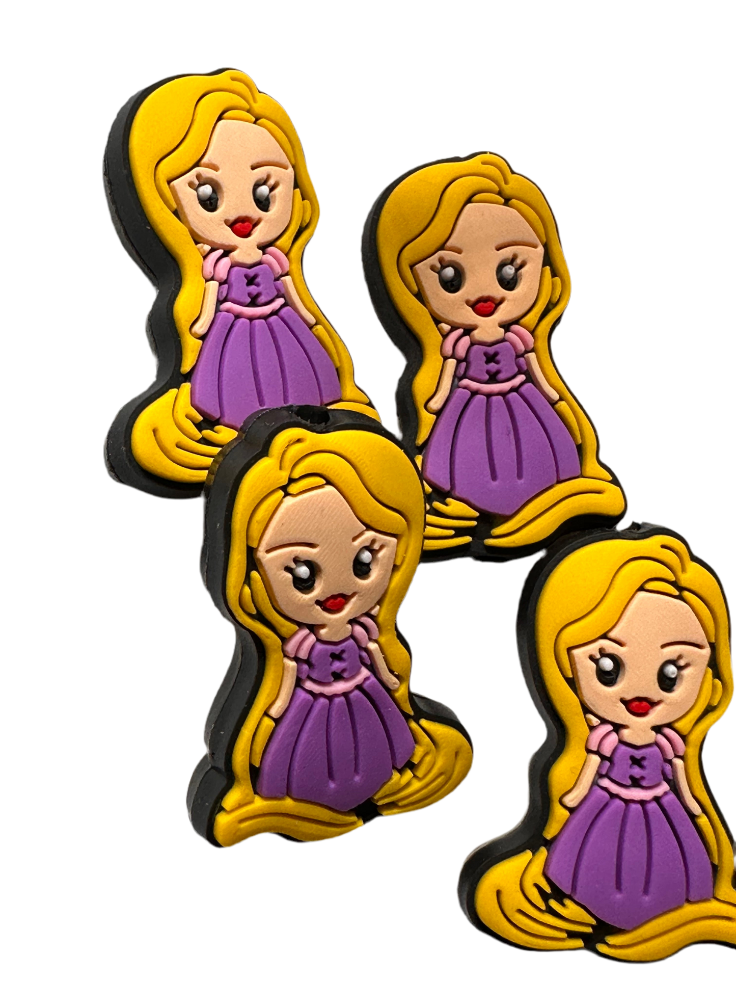 Princess focal bead/ long blonde hair