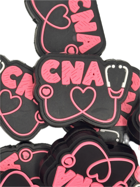 CNA Nurse silicone focal beads/ nurse/ stethoscope