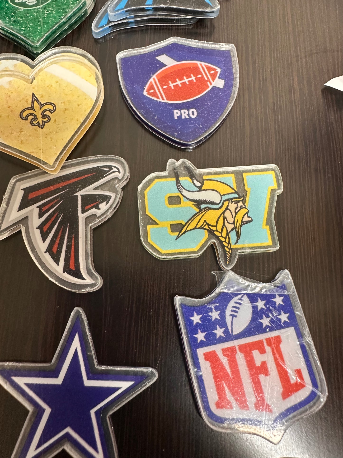 Sports Planars/ Badge Reel - acrylic pieces/ keychain
