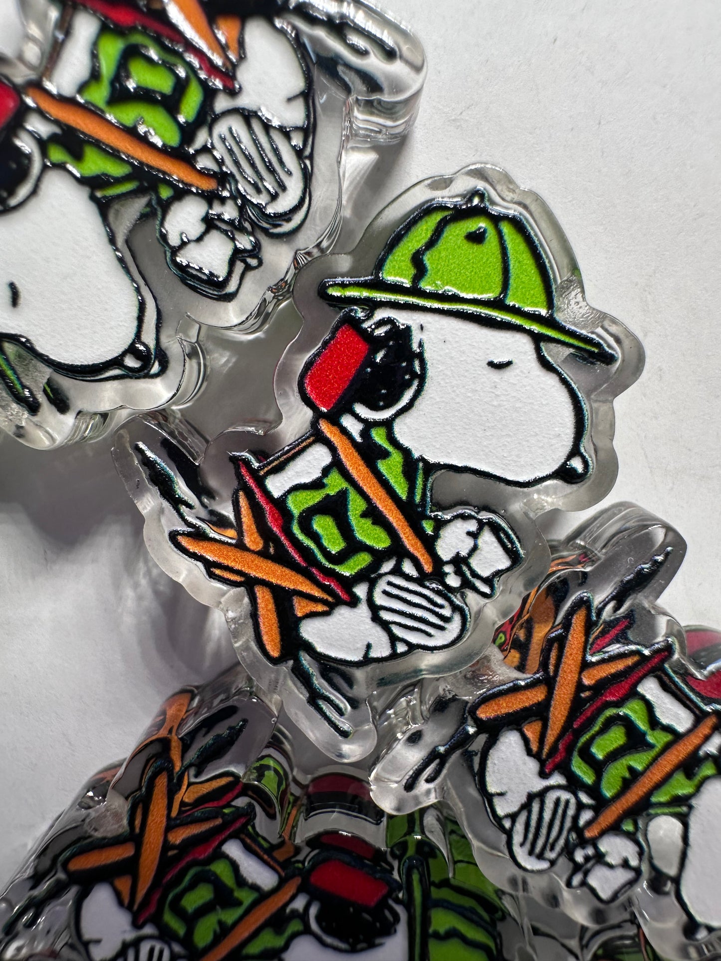 Beagle dog acrylic focal bead- set of 2/ focal bead/ pen beading / keychain bead
