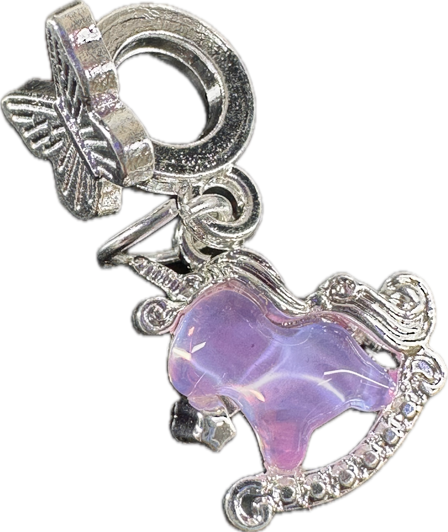 Unicorn Rocking Horse Bail Beads – Butterfly Bail Beads Charms for DIY Beaded Pens, Jewelry, and Crafts
(Sold in 1 or Set of 5)Pink,Purple,Blue,White,and Green