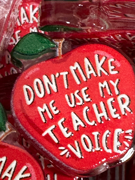 Teacher acrylic focal bead- set of 2/ focal bead/ pen beading / keychain bead/ apple