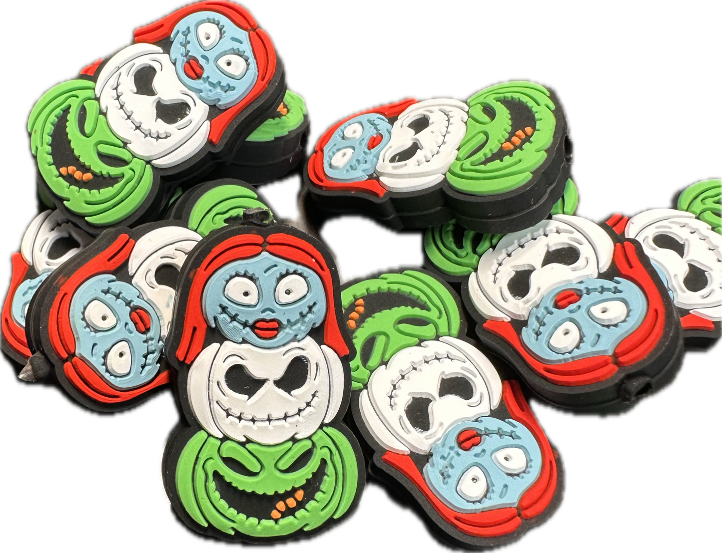 Scary girl/ Focal Bead/ beadable pen/ Silicone  bead/ keychain bead/horror/halloween