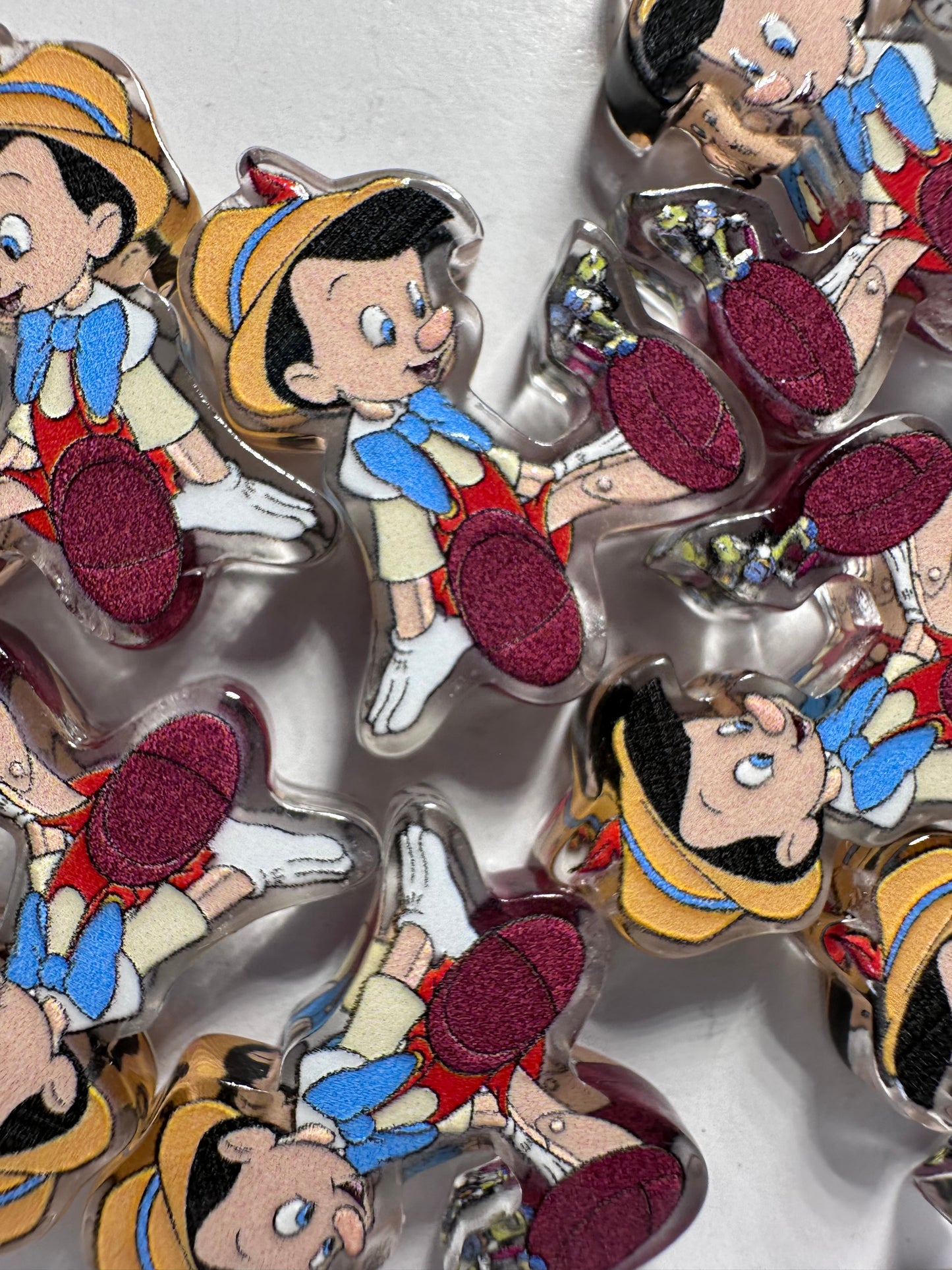 Boy with growing nose acrylic focal bead- set of 2/ focal bead/ pen beading / keychain bead/Pino