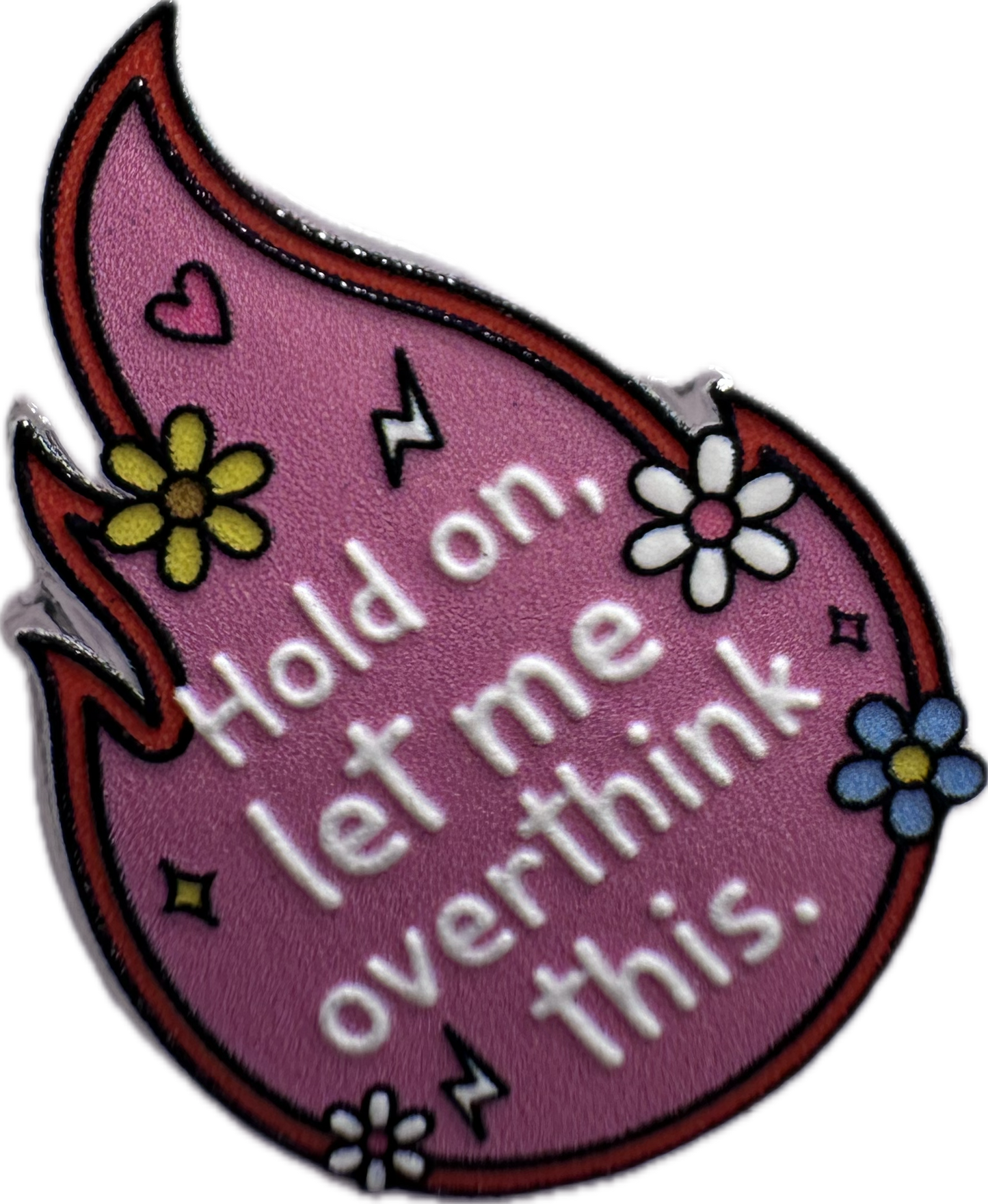Overthink acrylic focal bead- set of 2/ focal bead/ pen beading / keychain bead/