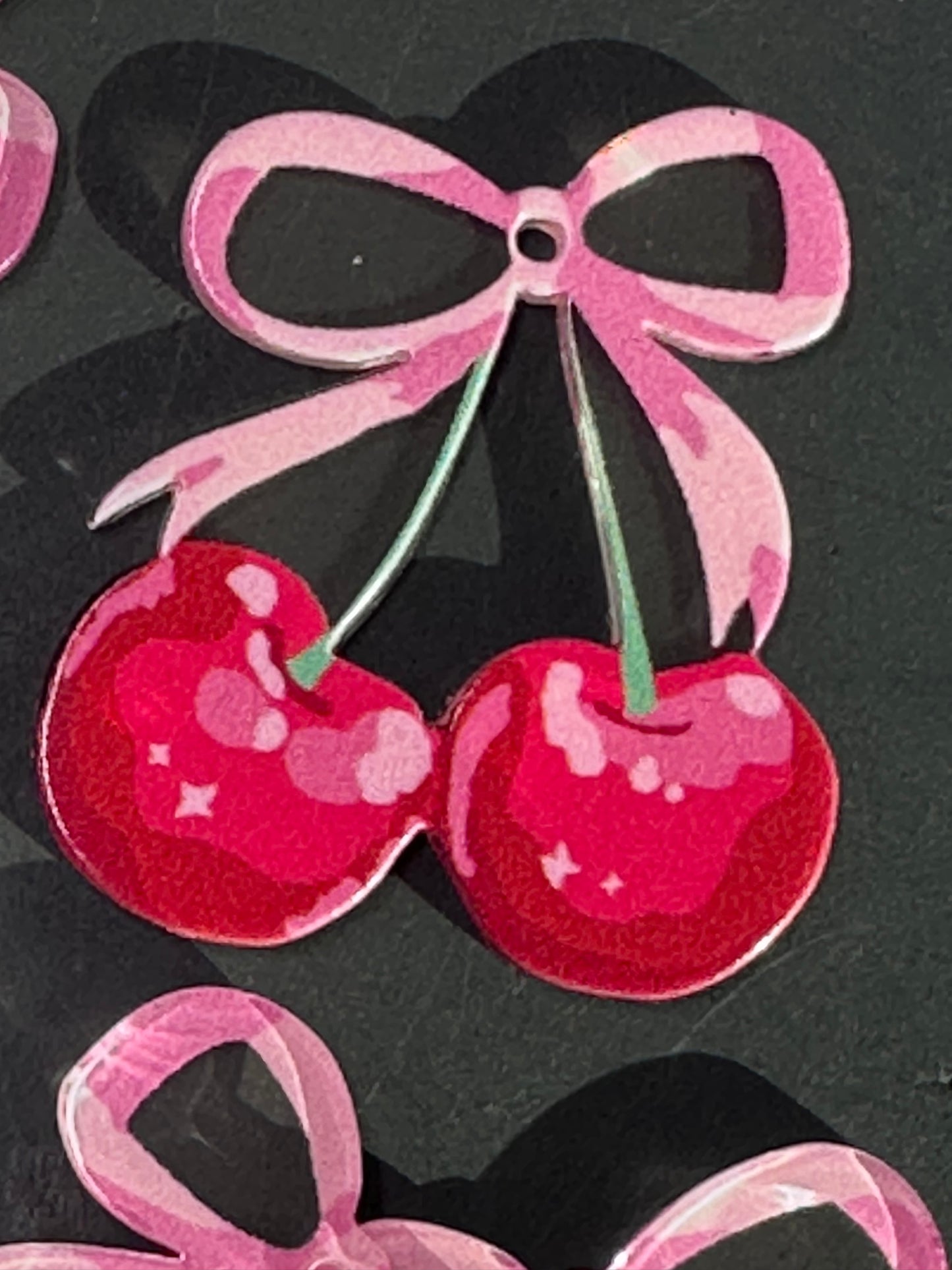 Cherries Acrylic Pendants – Pendant charms for DIY Crafts (Set of 5)