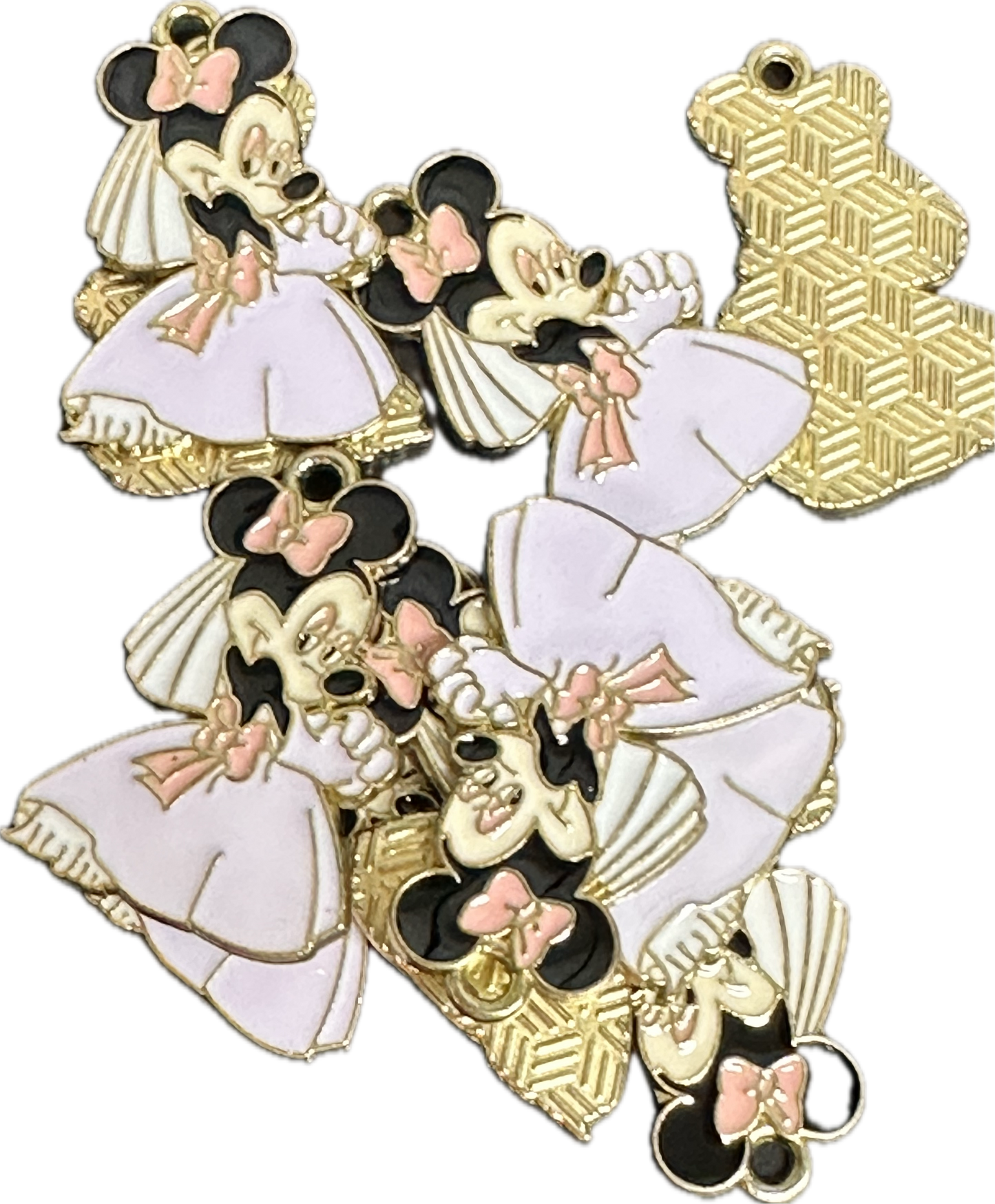 Married couple enameled metal charms/ DIY charm bracelet/ DIY necklace #6- Set of 2 (one of each). Wedding lovers