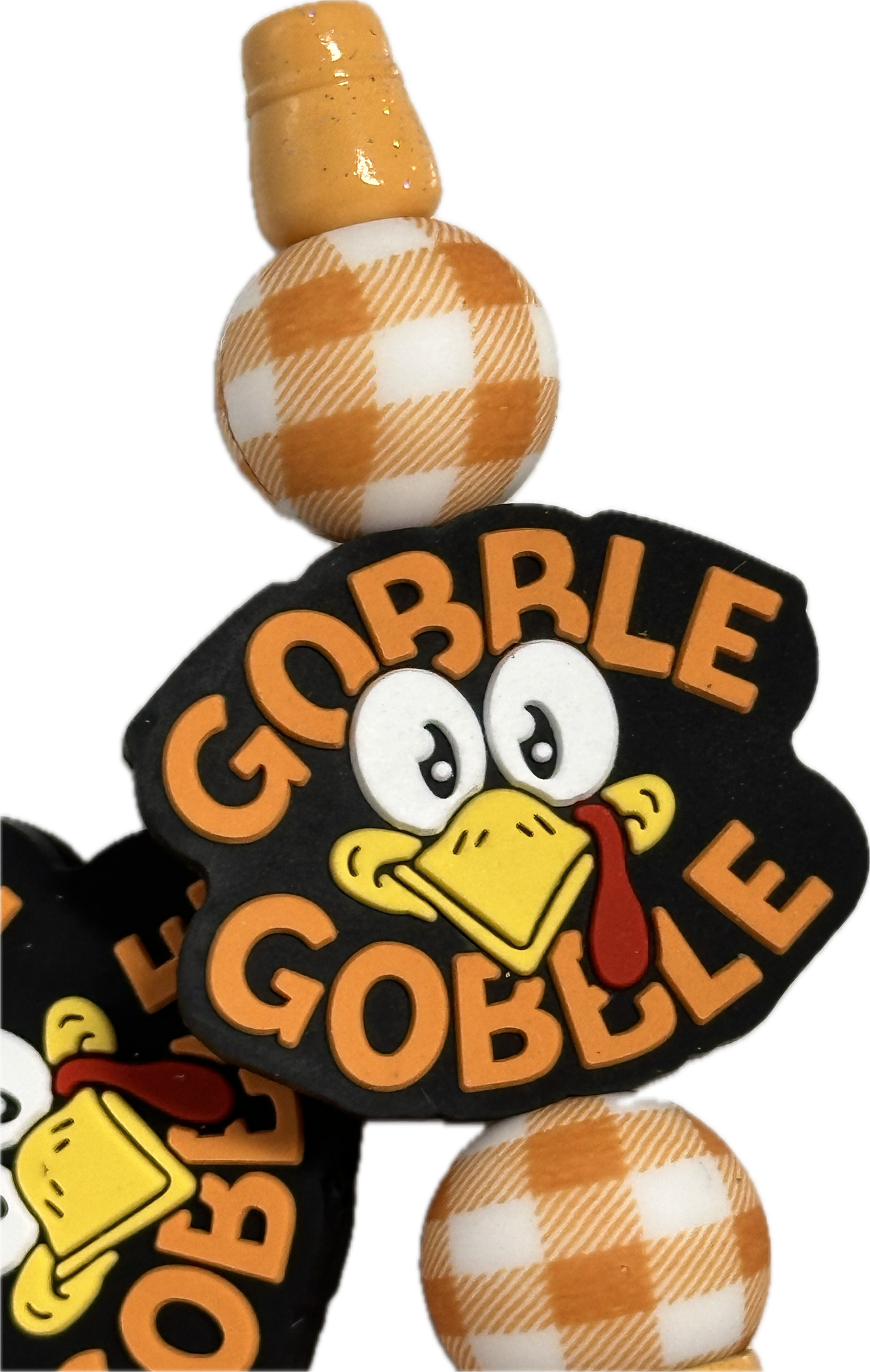 Thanksgiving Focal Bead/ beadable pen/ silicone bead/ keychain bead/DIY/turkey
