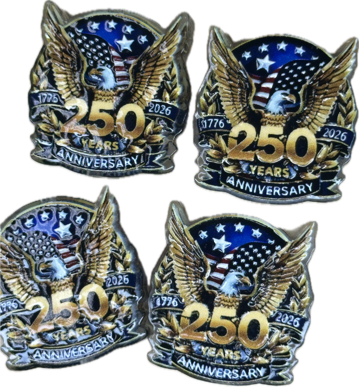 Unite States Birthday acrylic focal bead- set of 2/ focal bead/ pen beading / keychain bead/ military/ patriotic / custom bead USA 250th anniversary