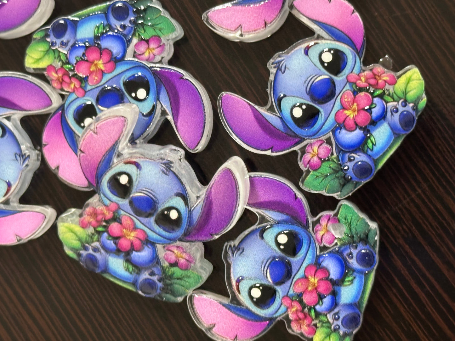 Blue guy alien acrylic focal bead- set of 2/ focal bead/ pen beading / keychain bead/