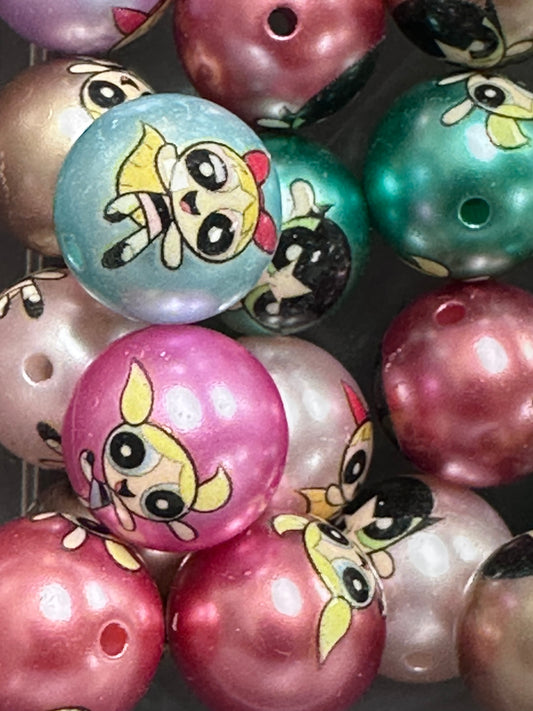 Ten (10) satin colorful PPG beads/ round shaped beads/ pen beading beads / keychain beads/ DIY/ 16mm/