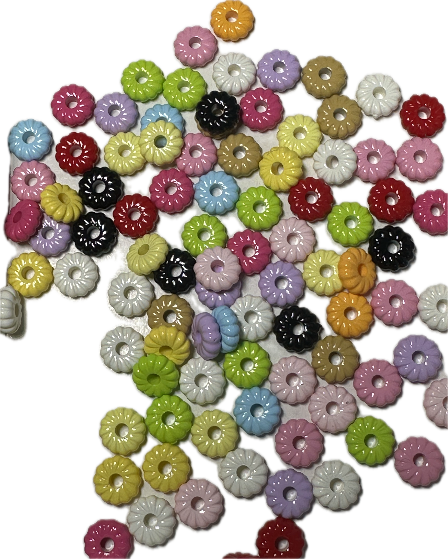 Acrylic pastel color pumpkin shaped spacer beads /perfect for beadable pen/ keychain bead