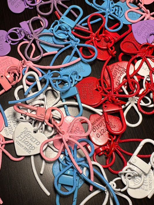 Bow knot charm clip / key ring/ key holder/5 pieces included