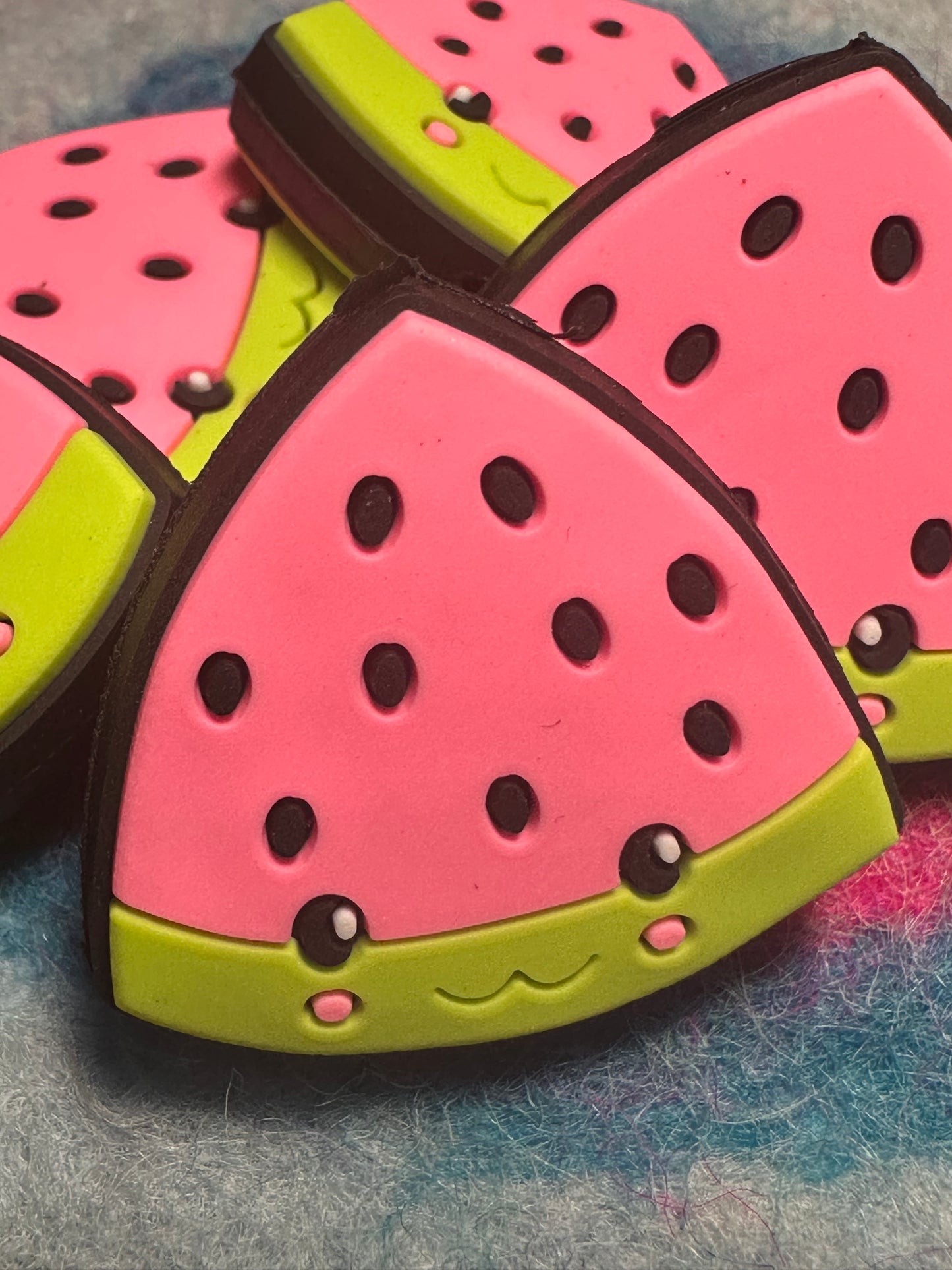 Watermelon slices/  Focal Bead/ beadable pen/ Silicone  bead/ keychain bead/  fruit/ food/ Summer