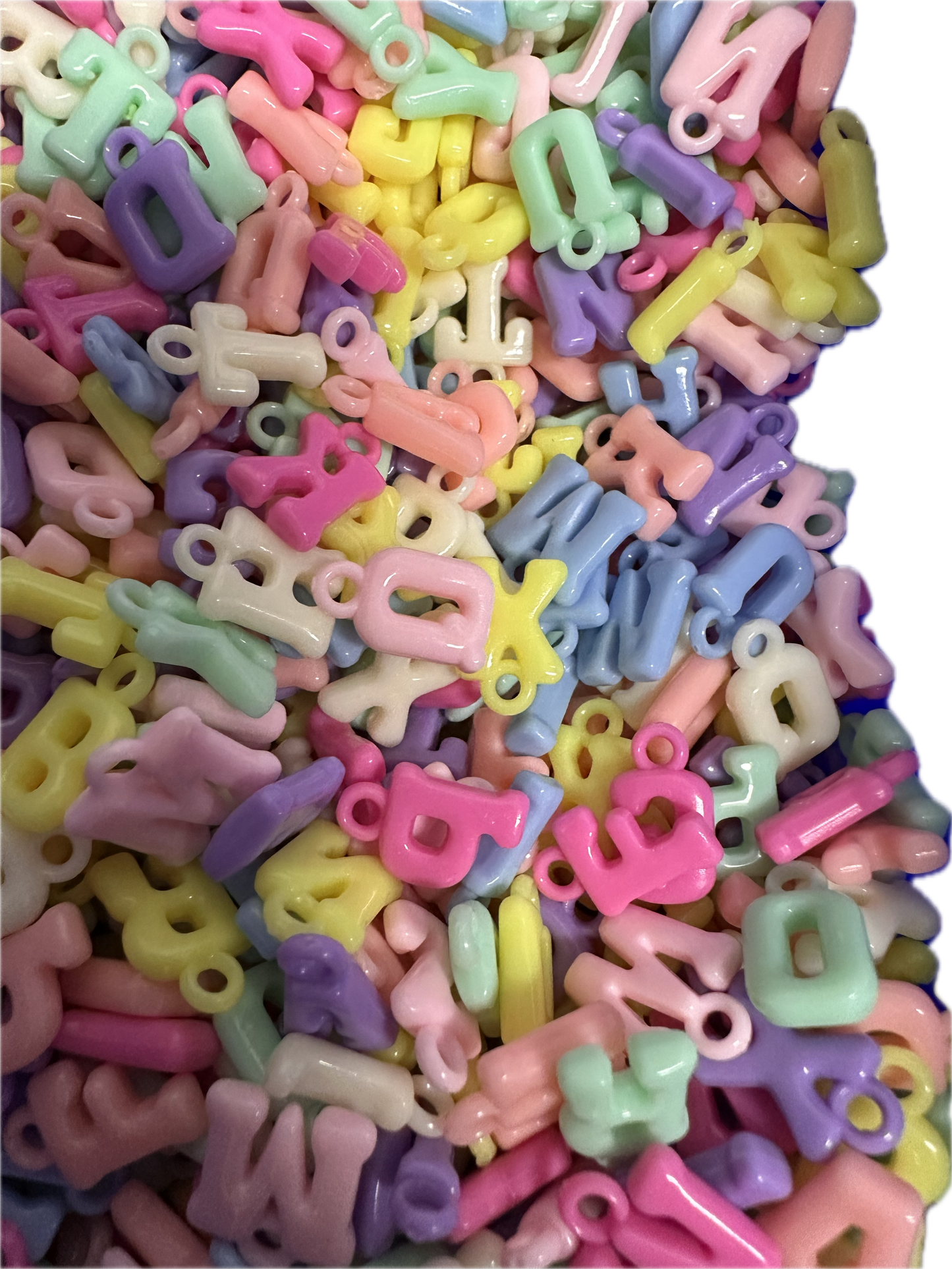 Plastic Letter Pendants – Full Alphabet Set (26 Acrylic A–Z Charms)