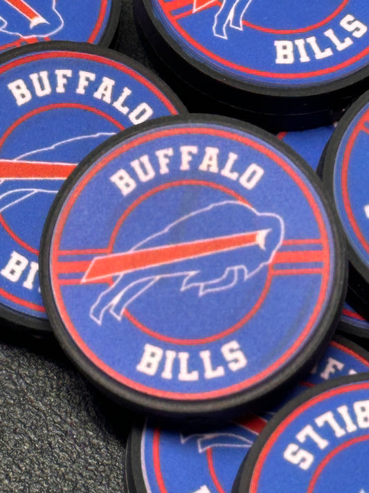New Buffalo Bills focal bead/ silicone football bead for pens and keychains