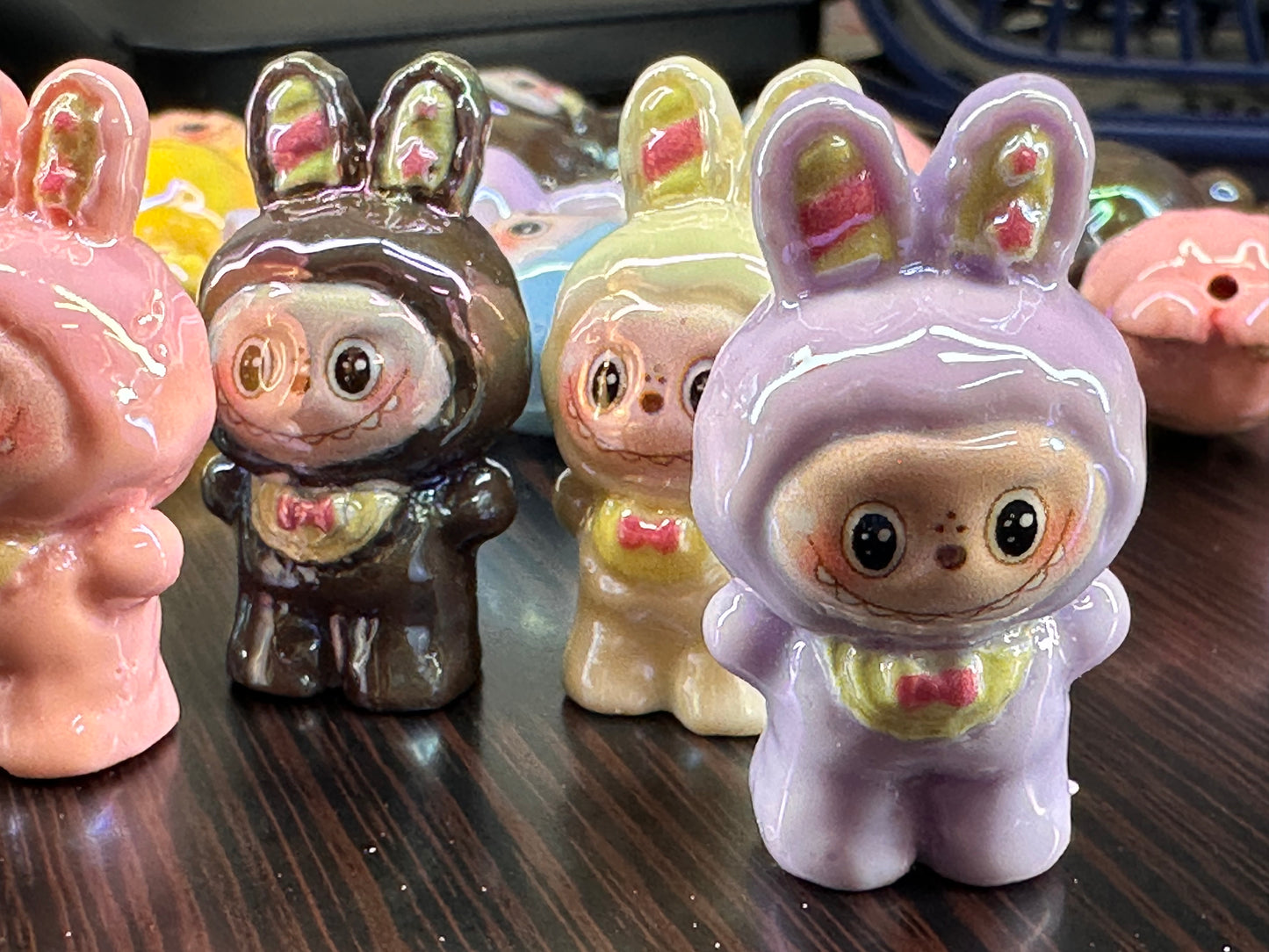 Labubu monster acrylic beads/ Five (5) beads included assorted colors/pen beading beads / keychain beads/ DIY