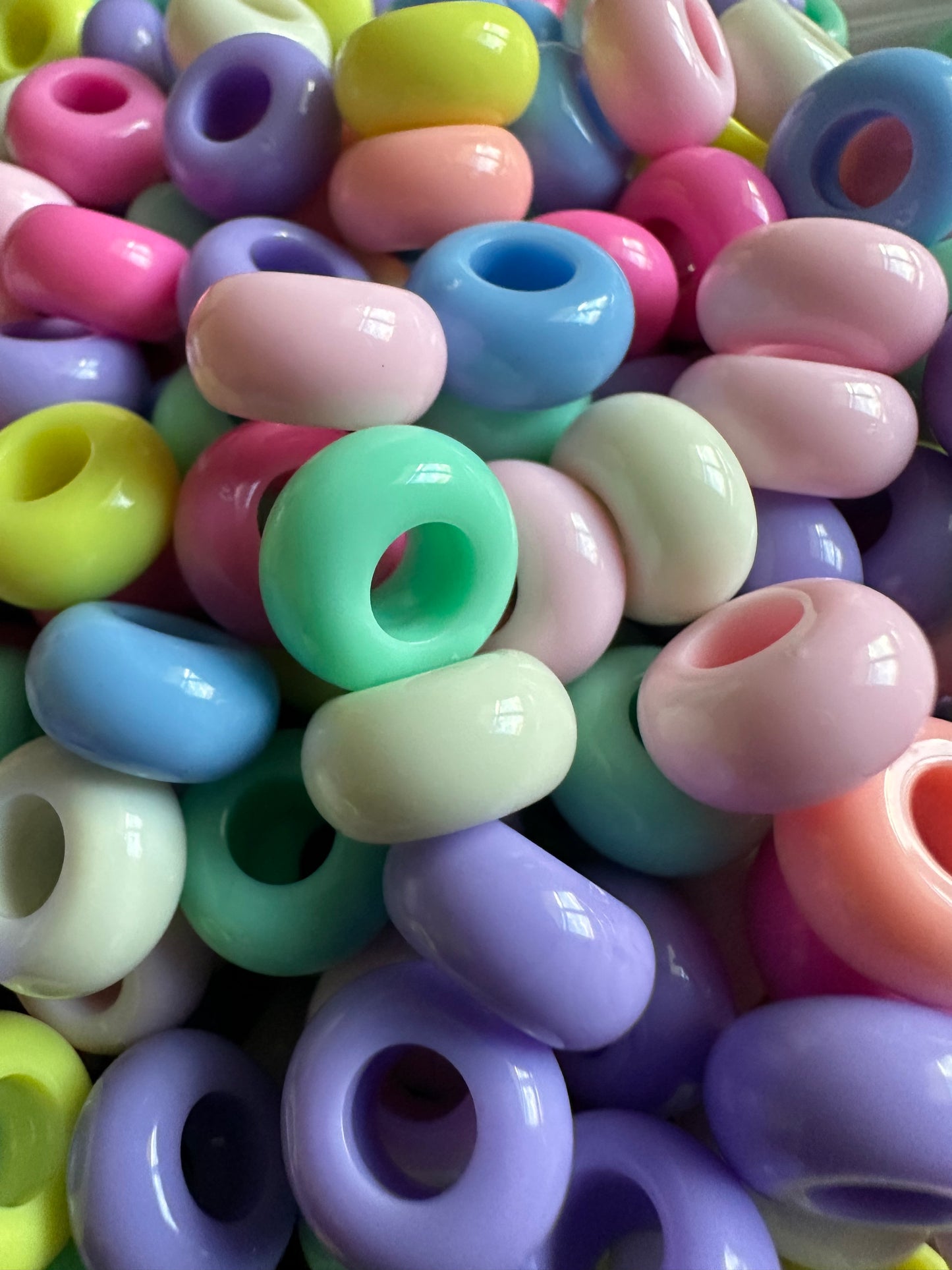 Acrylic donut spacer beads/ jewelry/ beadable pen beads/ keychain bead/ DIY/ approximately 14mm/ STYLE 4