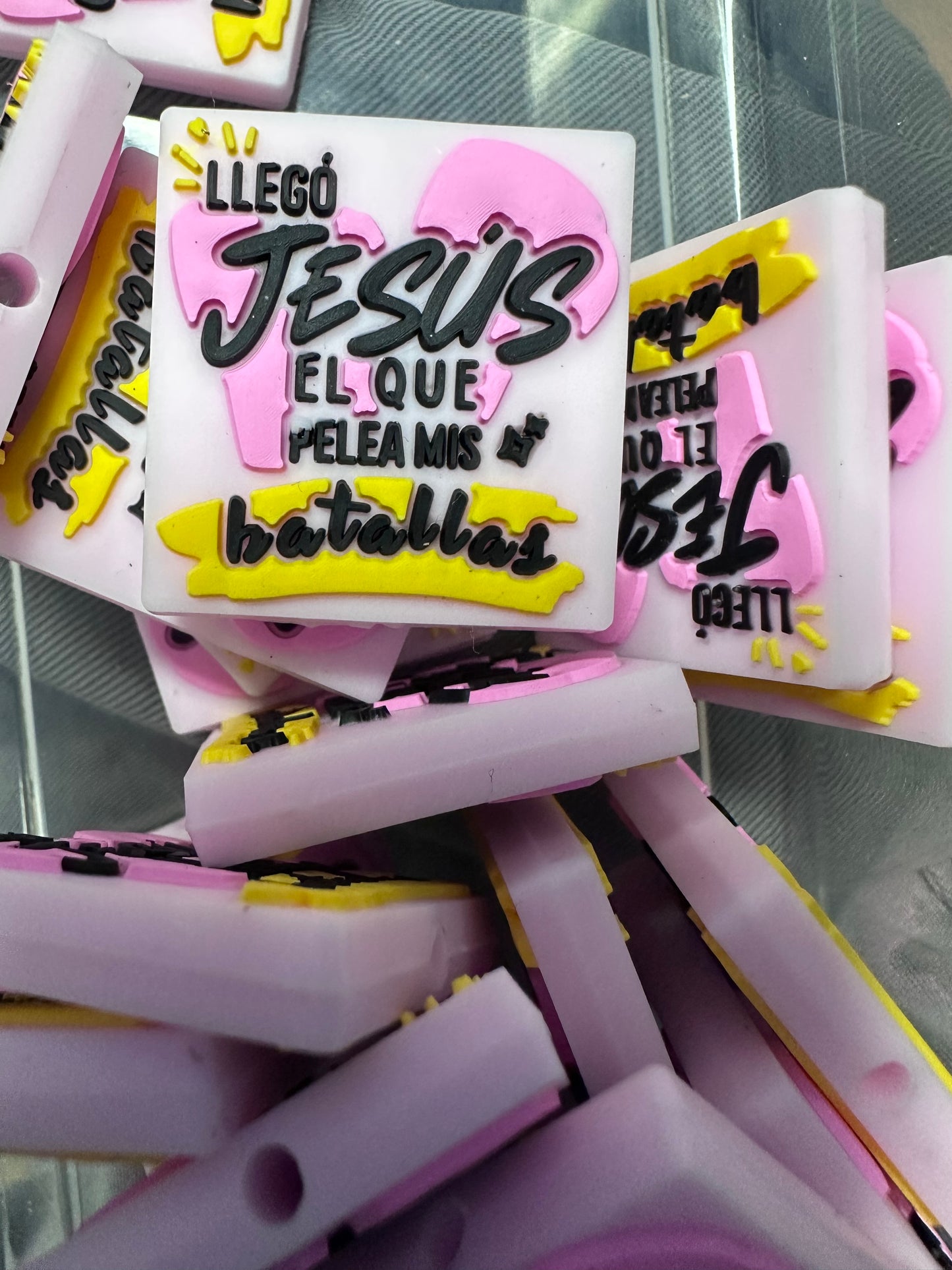 God/ Focal Bead/ beadable pen/ Silicone  bead/ keychain bead/Faith/Jesus