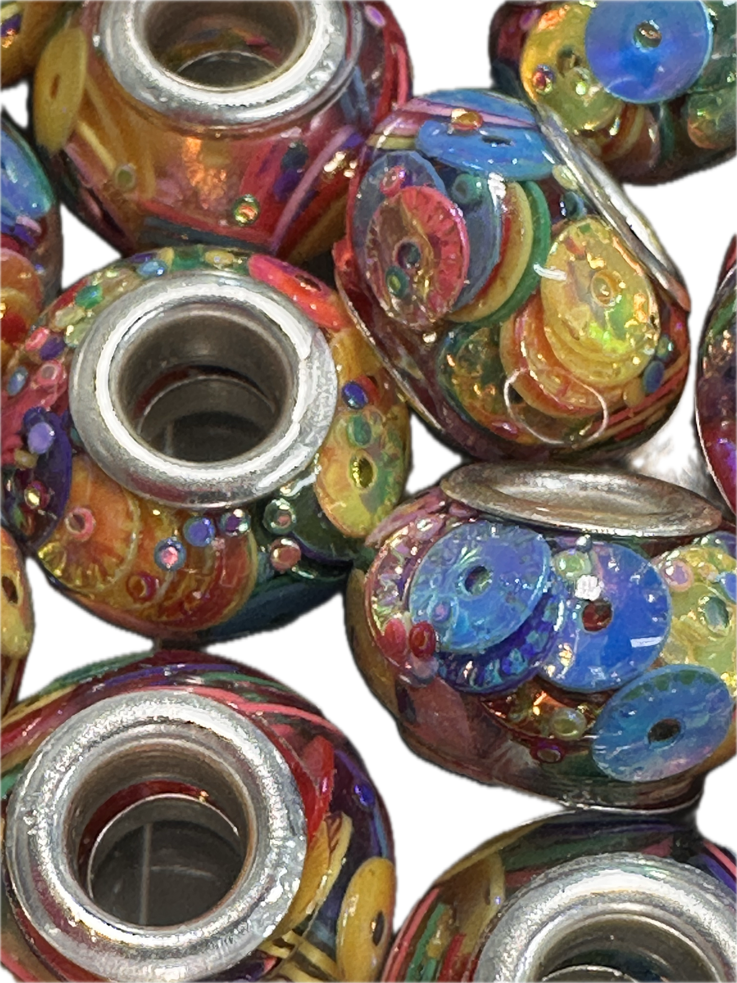 Resin filled spacer beads/ Ten beads included/ jewelry beads/ beadable pen/ keychain bead/ DIY bead/ 12mm approx/