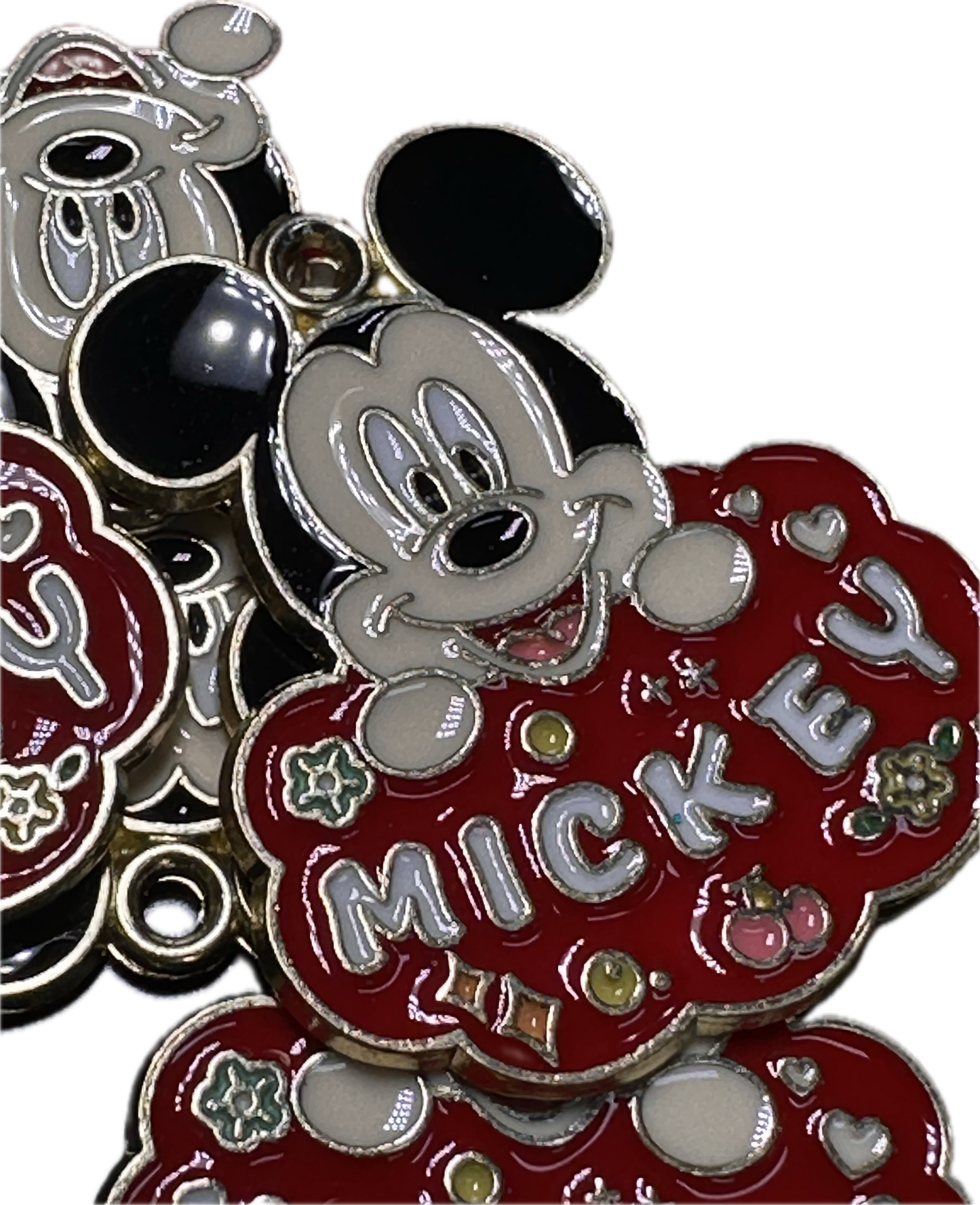 Enameled metal charms/ DIY charm bracelet/ DIY necklace #5- Set of 2 (one of each)