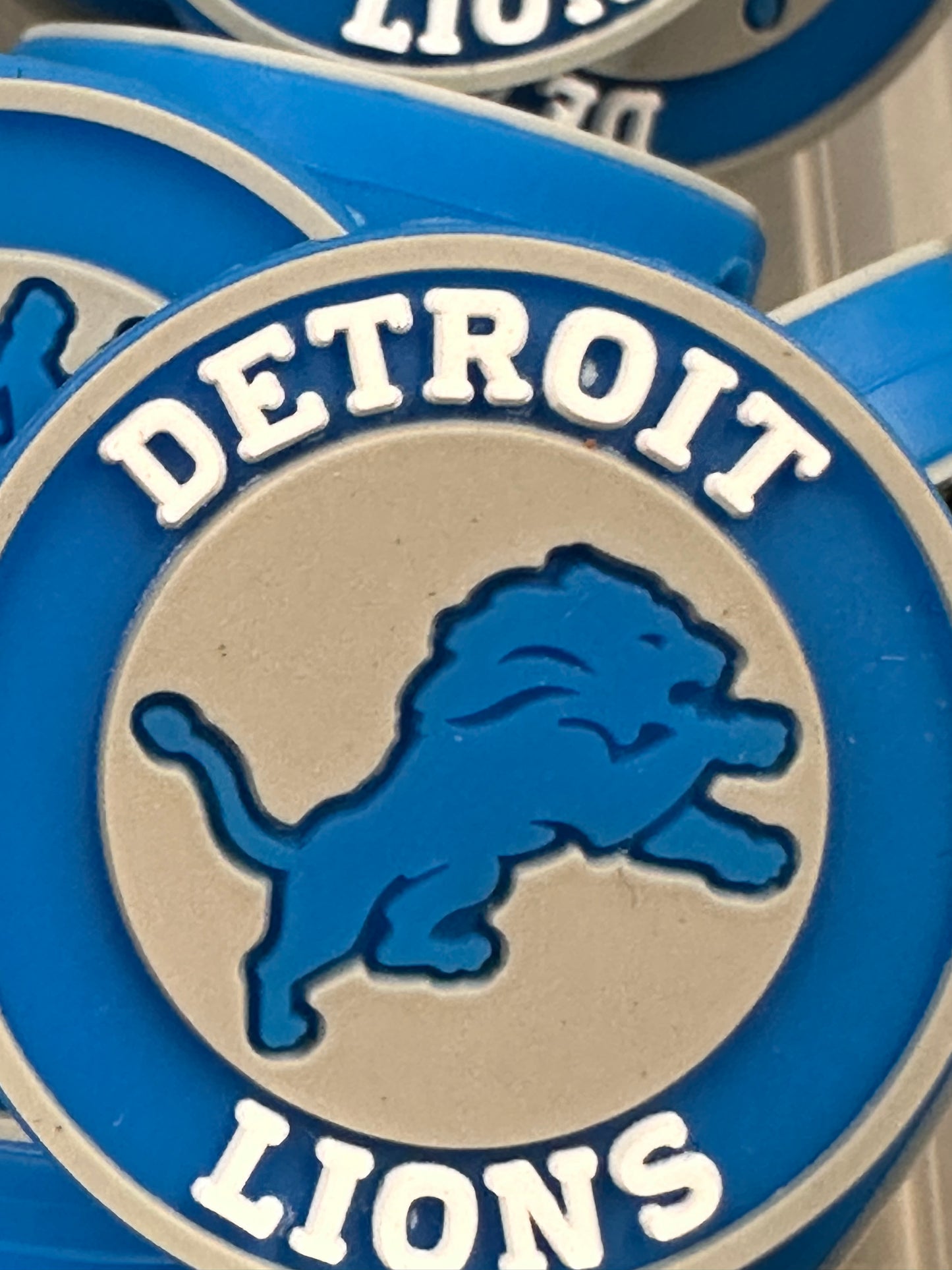 Detroit Lions focal bead/ football/ silicone bead for DIY