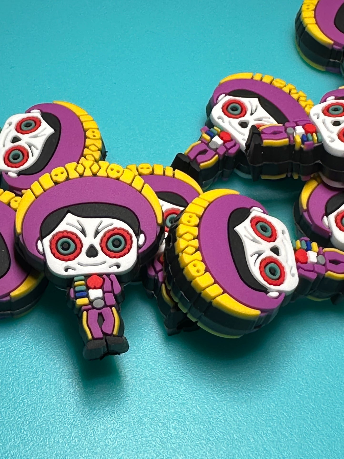 Day of the dead Focal Bead/ beadable pen/ Silicone bead/ keychain bead/fiesta/ Mexican holiday