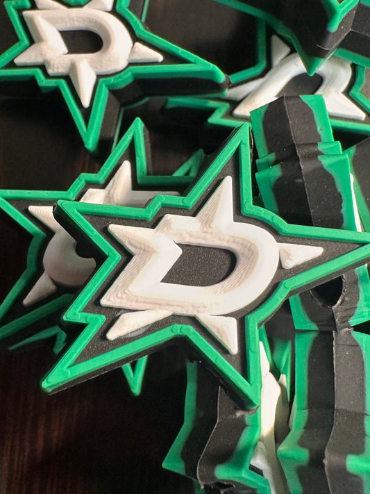 NEW Dallas Stars focal bead / silicone focal/ ice hockey team