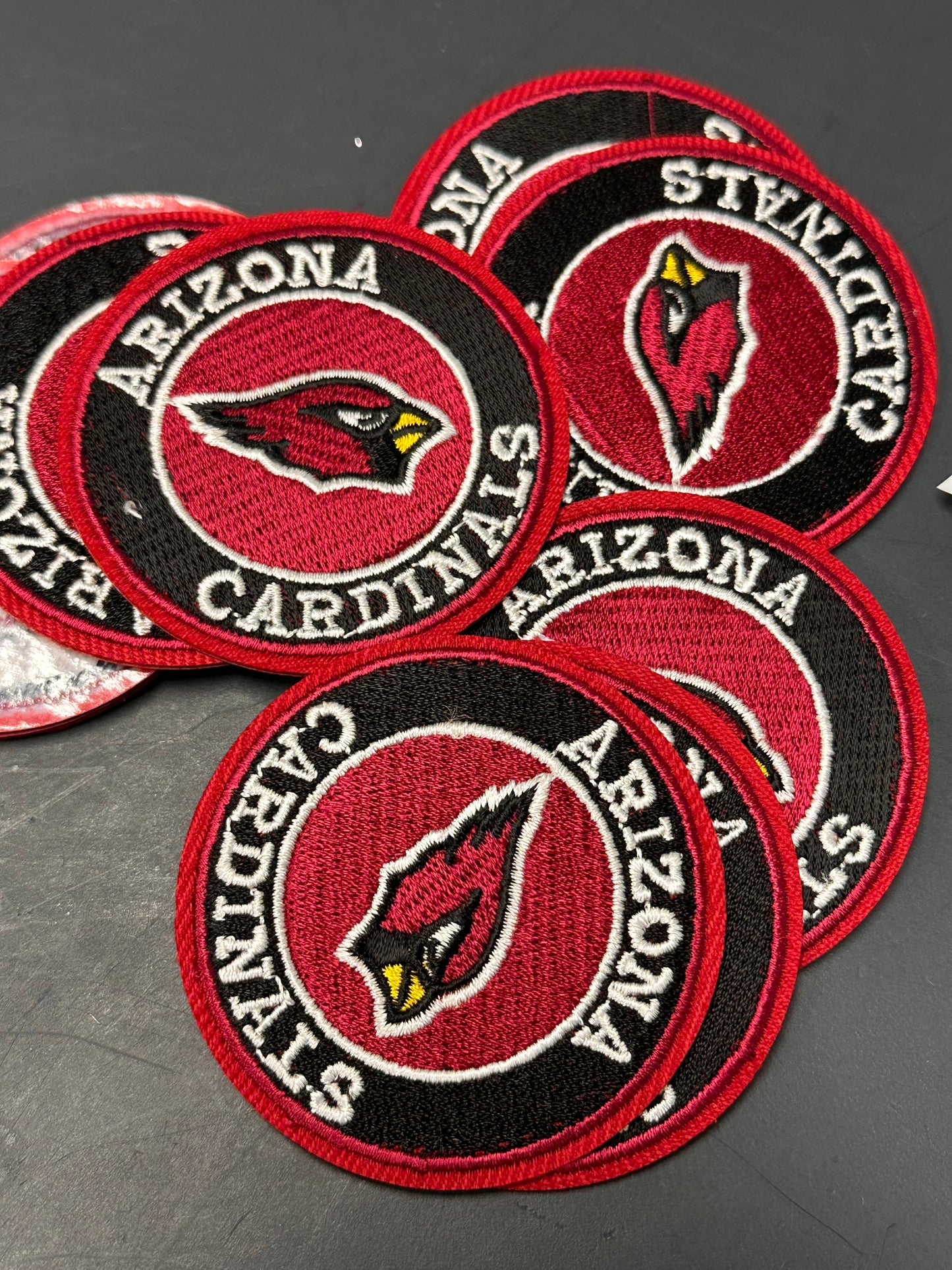 ARIZONA CARDINALS/IRON ON PATCH/ SIZE SMALL/ QUALITY MATERIAL/FABRIC PATCHES/FOOTBALL TEAM