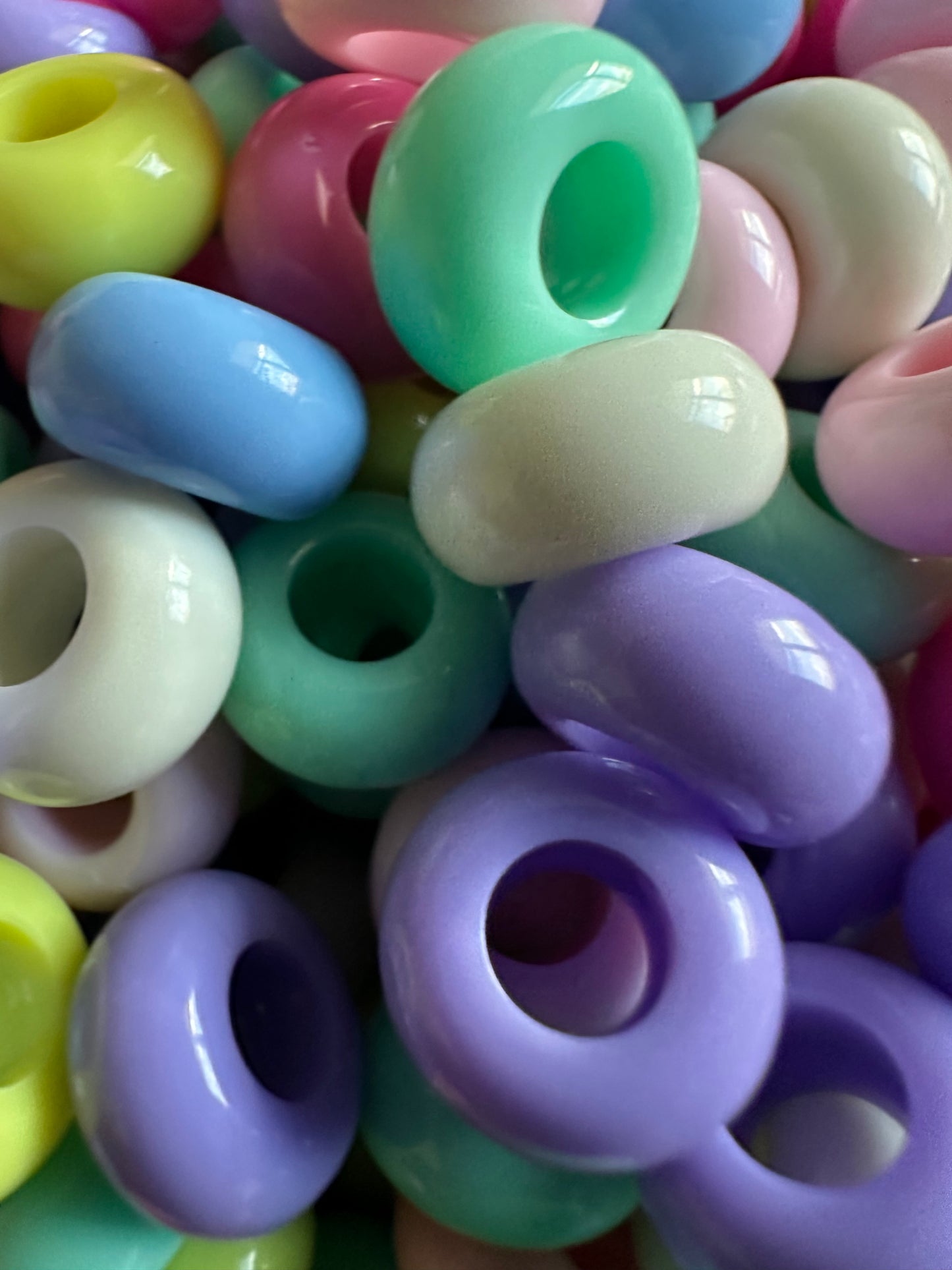 Acrylic donut spacer beads/ jewelry/ beadable pen beads/ keychain bead/ DIY/ approximately 14mm/ STYLE 4
