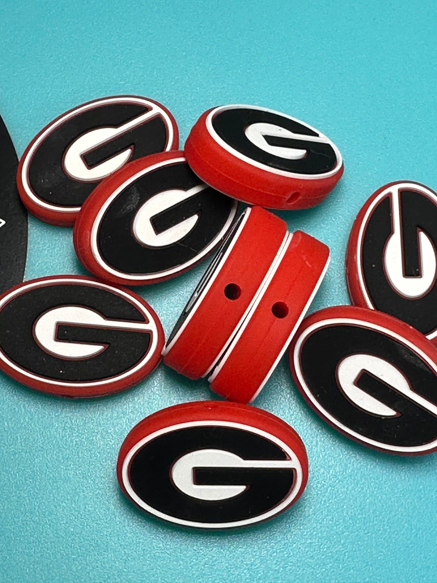 Georgia Bulldogs focal bead/ design #6