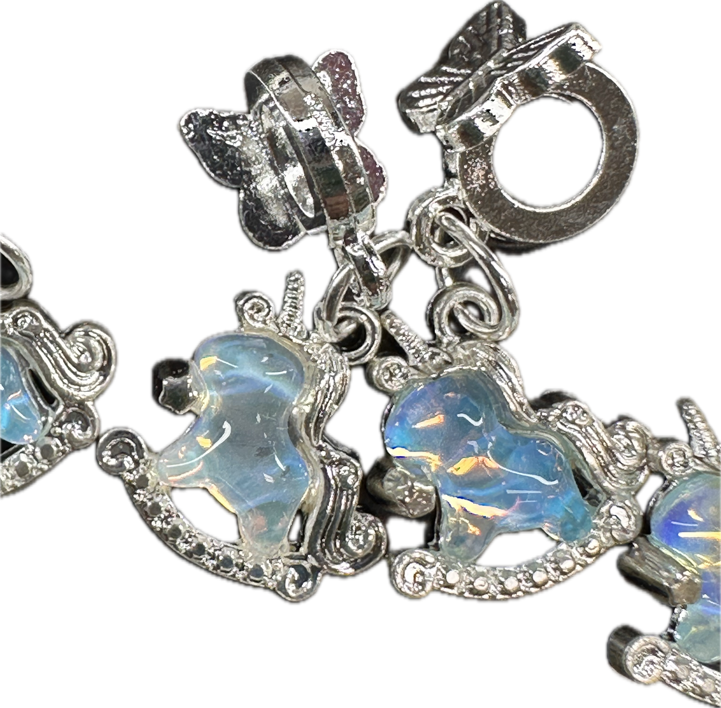 Unicorn Rocking Horse Bail Beads – Butterfly Bail Beads Charms for DIY Beaded Pens, Jewelry, and Crafts
(Sold in 1 or Set of 5)Pink,Purple,Blue,White,and Green