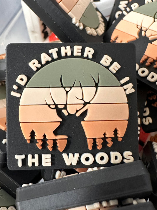 I’d Rather Be in the Woods Focal Bead/ beadable pen/ Silicone bead/ keychain bead/DIY/ western/outdoors/