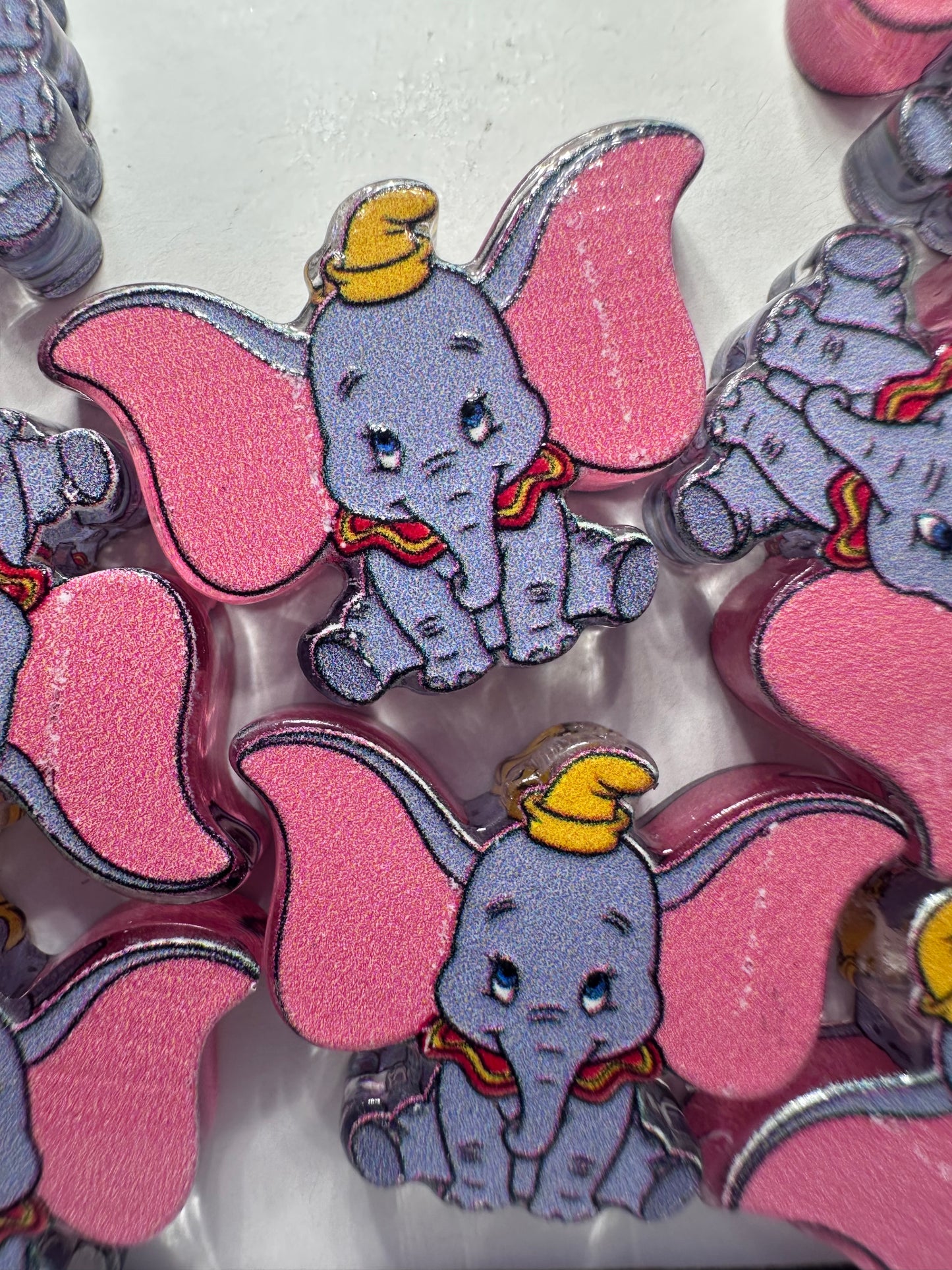 Elephant acrylic focal bead- set of 2/ focal bead/ pen beading / keychain bead