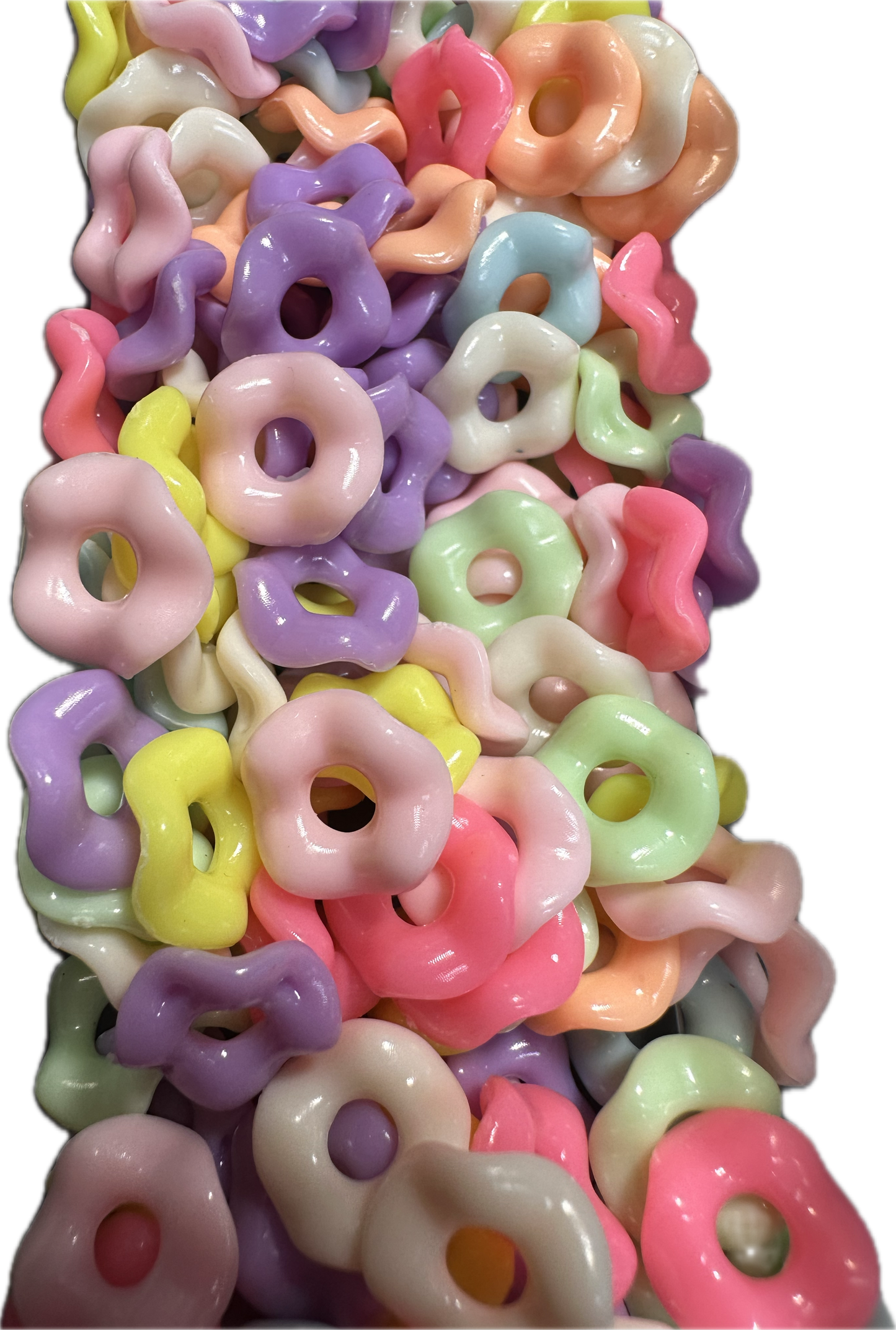 Wavy spacer beads/ acrylic spacers/ jewelry Bead/ beadable pen beads/ keychain bead/
