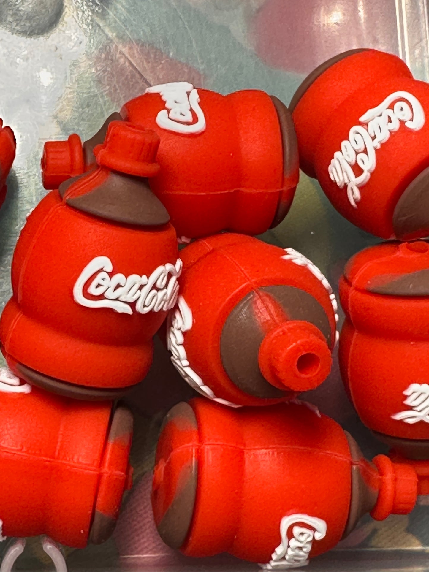 3D Red focal bead