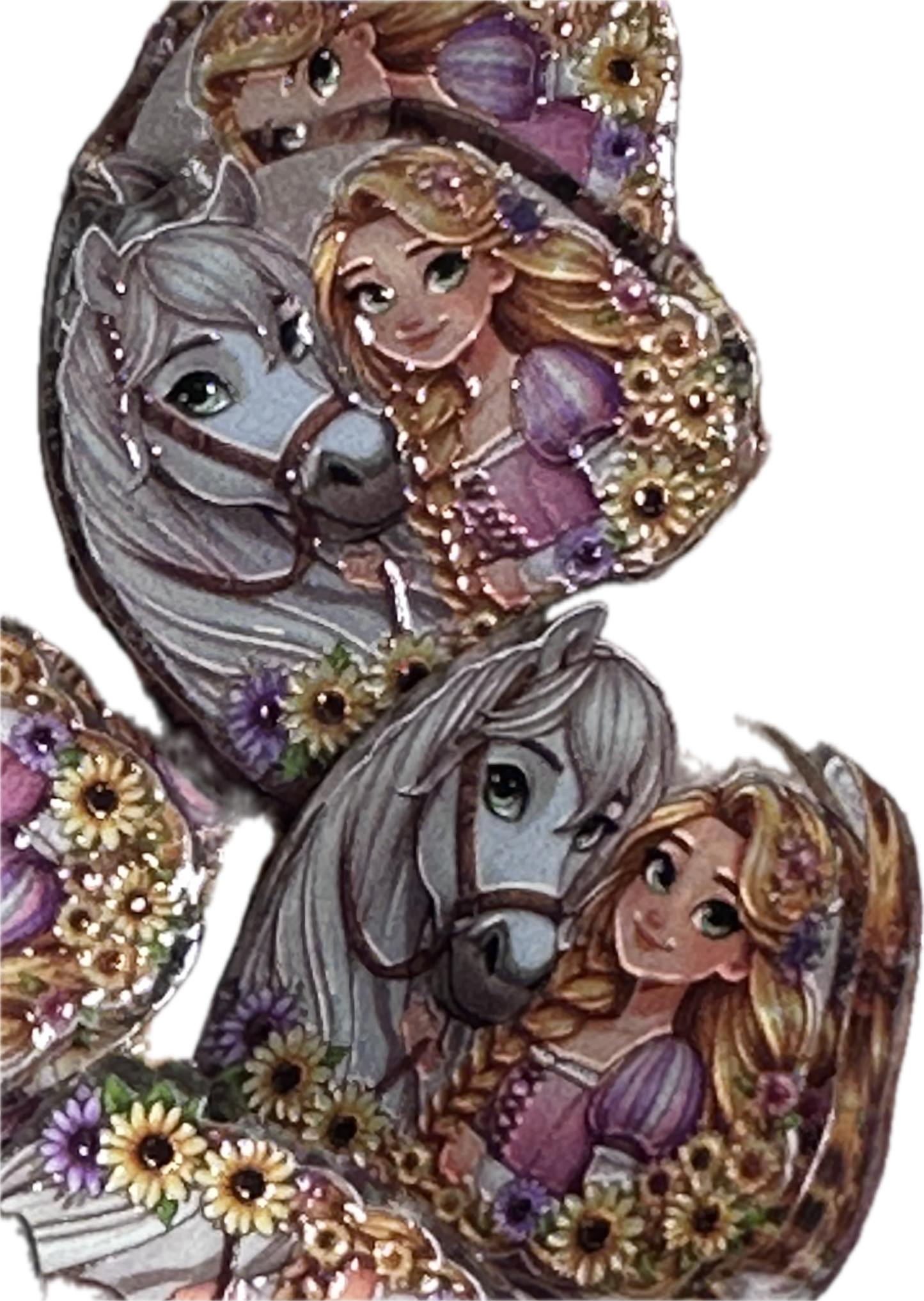 Girl with horse acrylic focal bead- set of 2/ focal bead/ pen beading / keychain bead/ cowgirl / equestrian