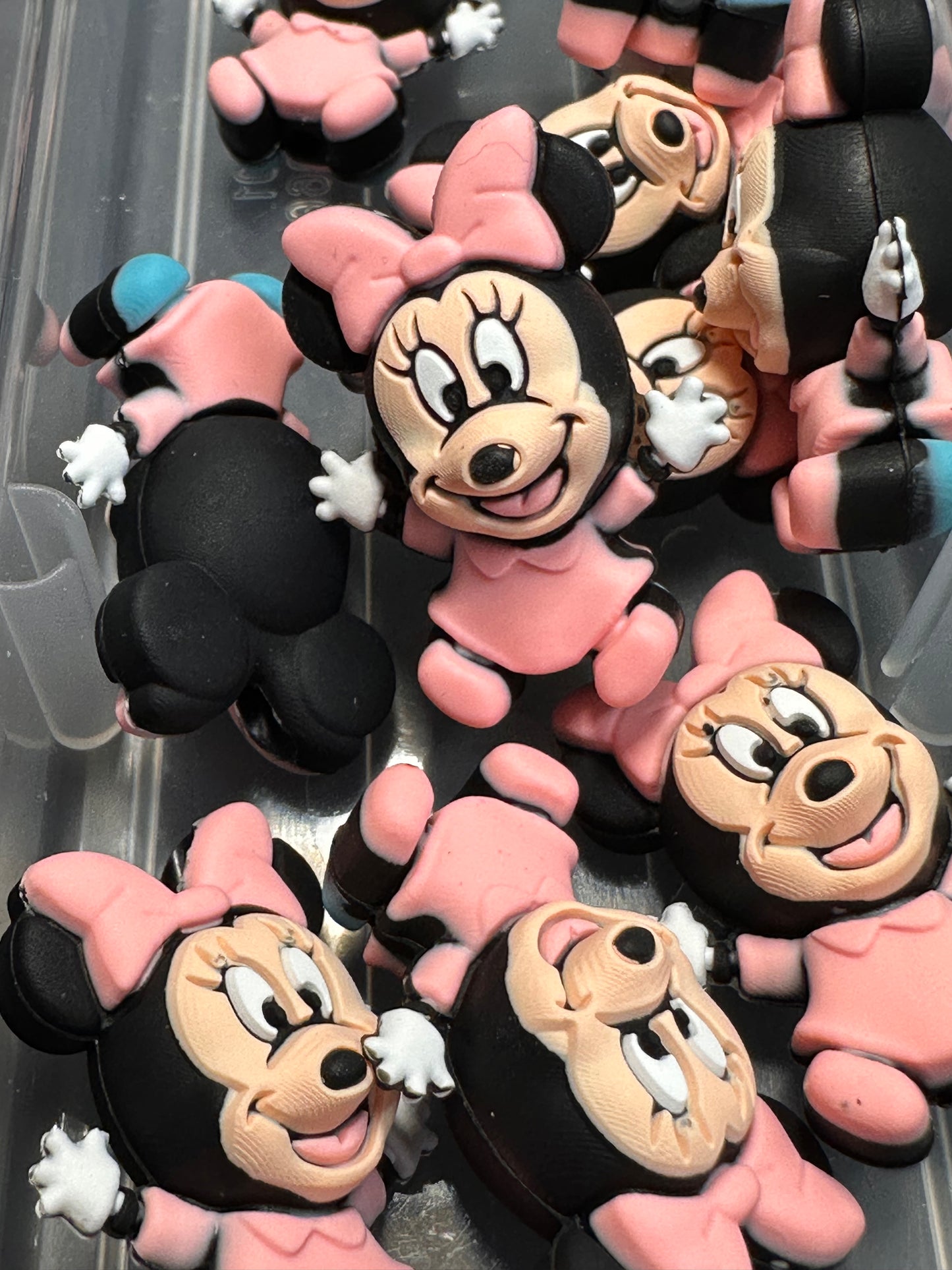 3D Favorite/Focal Bead/ beadable pen/ Silicone  bead/ keychain beads/ pink outfit/ baby