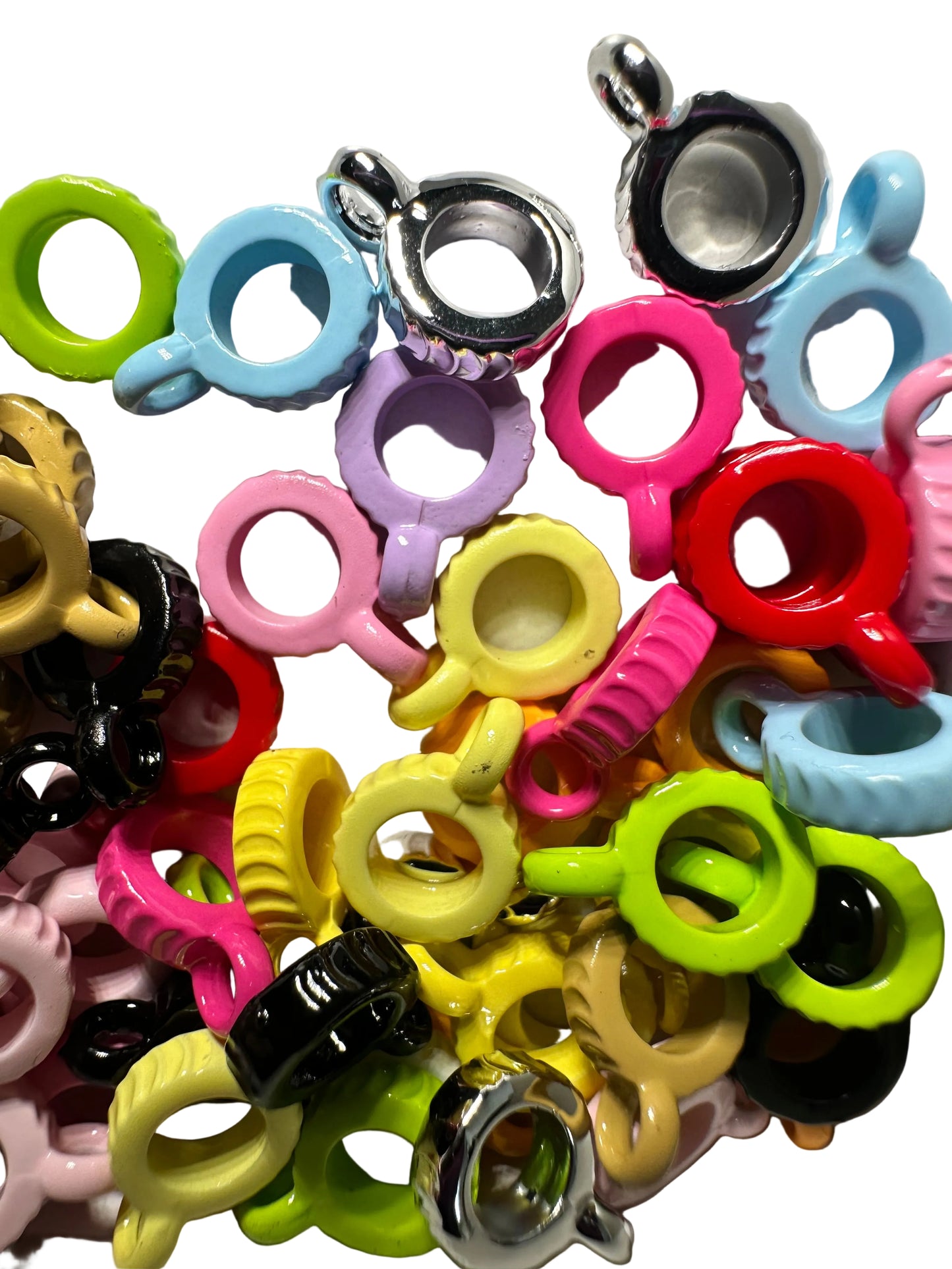 Thin Spacer Bail Beads/ jewelry Bead/ beadable pen beads/ keychain bead/bead/used for dangle charms
