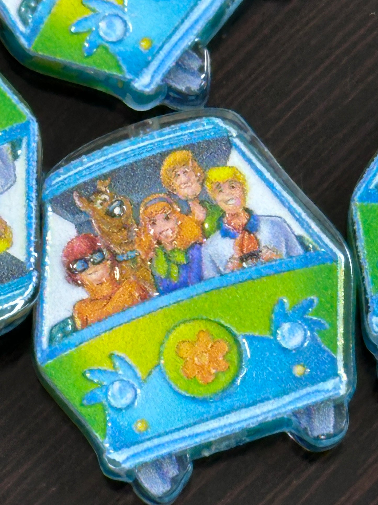 Mystery van acrylic focal bead- set of 2/ focal bead/ pen beading / keychain bead