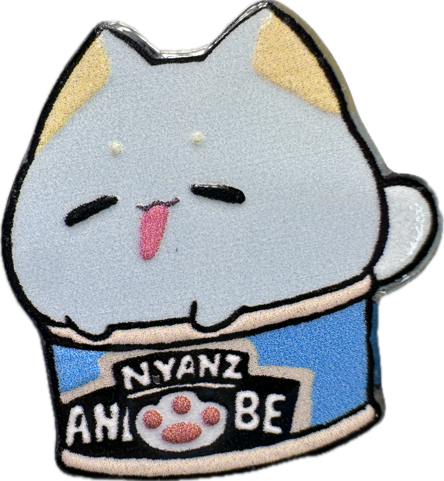 Cat in can acrylic focal bead- set of 2/ focal bead/ pen beading / keychain bead