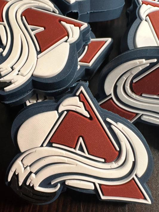 NEW Colorado Avalanche focal bead / silicone focal/ ice hockey team