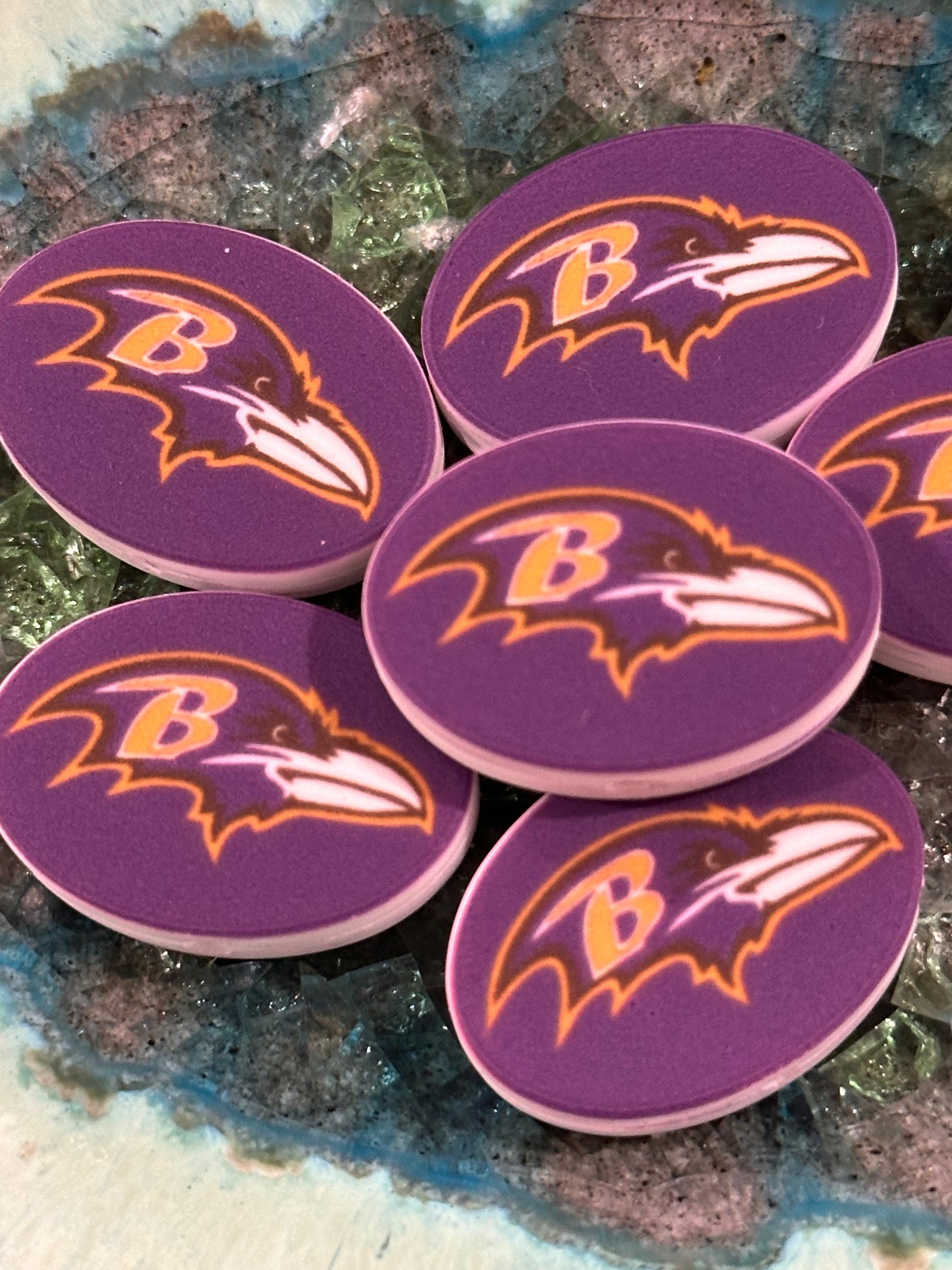 Baltimore Ravens focal bead / football